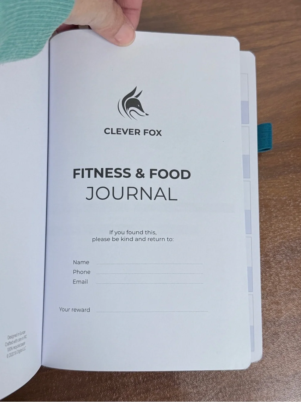 Clever Fox Fitness & Food Journal NWOT